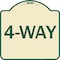 Signmission Designer Series Sign-4-Way, Tan & Green Heavy-Gauge Aluminum Sign, 18" x 18", TG-1818-24374 A-DES-TG-1818-24374 - alternate 1